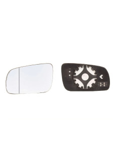 Glace bleue support rétroviseur gauche chauffant grand angle pour SEAT LEON I de 2000 à 2006.