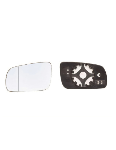 Glace bleue support rétroviseur gauche chauffant grand angle pour SEAT LEON I de 2000 à 2006.
