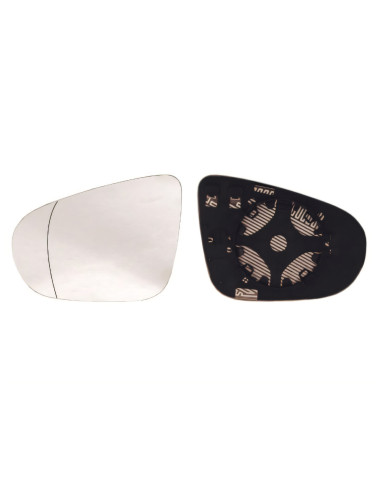 Glace support rétroviseur gauche chauffant grand angle pour VOLKSWAGEN GOLF 6 de 10/2008 à 10/2012