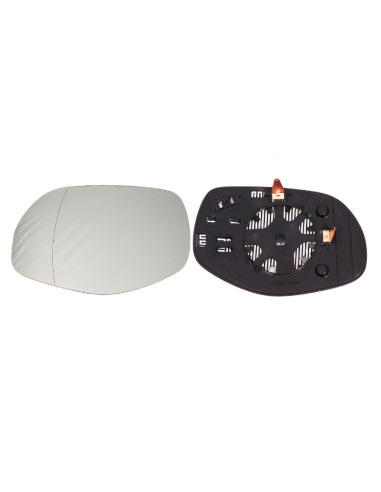 Glace de rétroviseur gauche chauffant grand angle pour PORSCHE CAYENNE I phase 2 de 01/2007 à 03/2010