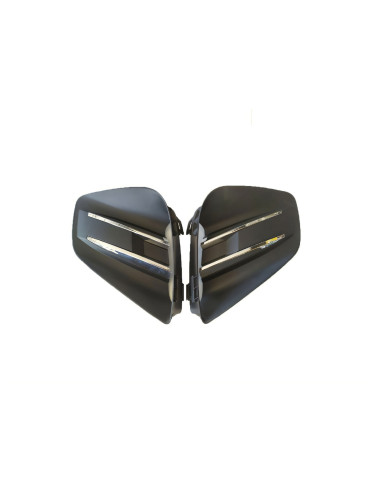 Jeu grilles inférieures pare-chocs avant noire-chrome pour RENAULT CLIO V phase 1 de 04/2019 à 05/2023