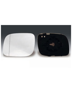 Glace support rétroviseur gauche chauffant grand angle pour VOLKSWAGEN TOUAREG I phase 1 de 11/2002 à 12/2006