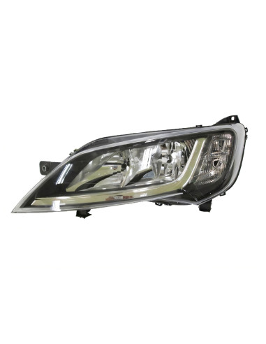 Phare électrique gauche noir avec éclairage de jour H7 + moteur pour Peugeot Boxer III phase I de 2014 à 2020