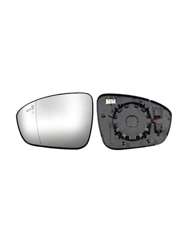 Glace rétroviseur gauche chauffant grand angle Side Renault Megane IV de 2015 à 2021, compatibilité étendue