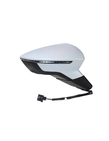 Rétroviseur droit électrique avec feu Seat Leon III de 03/2013 à 02/2020, compatibilité étendue