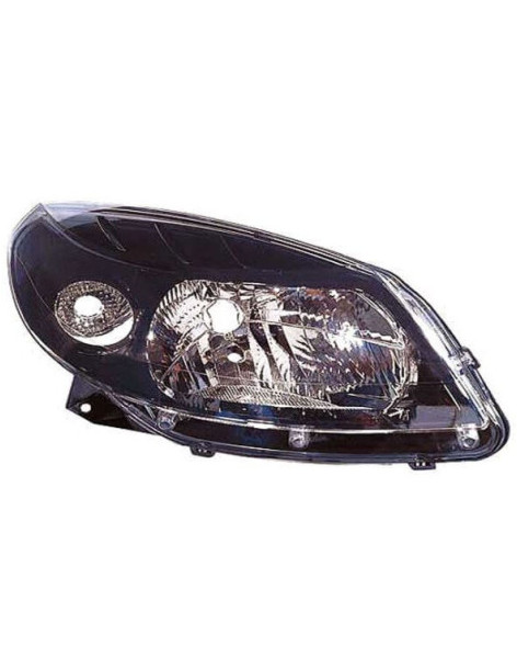 Phare avant droit H4 noir Dacia Sandero Stepway 1 2008-2012