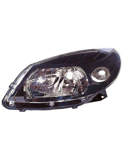 Phare avant gauche H4 noir Dacia Sandero Stepway 1 2008-2012