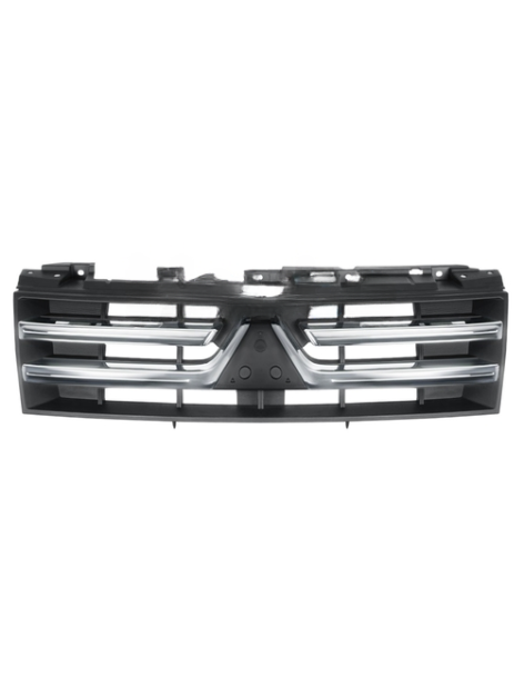 Grille de calandre avant noire avec moulure chromée...