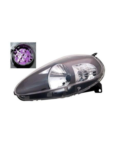 Phare avant gauche H4 base noire Fiat Grande...